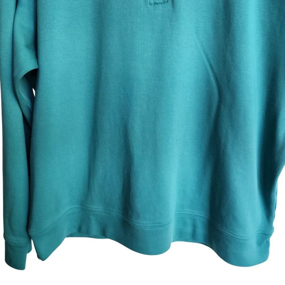 Tommy Bahama Men’s XL Teal 1/4 Zip Sweatshirt 100% Pima Cotton Marlin Logo